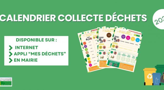 Où retrouver votre calendrier collecte des déchets 2025 ?