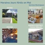 INFO SERVICES MUNICIPAUX – FERMETURES PONTS & JOURS FÉRIÉS