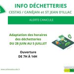 Alerte canicule – Adaptation des horaires des déchetteries