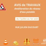 Travaux d’amélioration du réseau d’eau potable – Rue Julien Ducourt