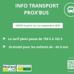 Prox’Bus : nouvelle tarification à compter du 1er septembre 2025