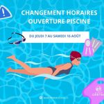 MODIFICATION DES HORAIRES DE LA PISCINE