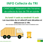 Décalage de la collecte du tri sélectif