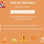 Travaux d’aménagement – Route de Fourc
