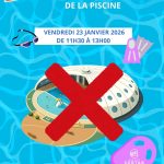 Piscine municipale : fermeture au public le vendredi 23 janvier