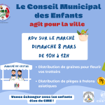 Biodiversité : action du CME sur le marché de Cestas le 8 mars