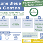 Renouvellement des pastilles de stationnement en zone bleue