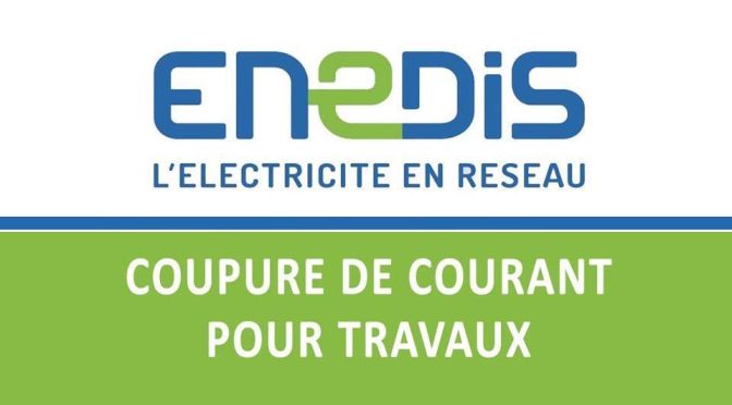 Coupure de courant programmée par ENEDIS