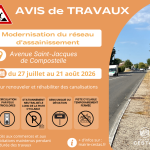 Modernisation du réseau d’assainissement : travaux du 27 juillet au 21 août