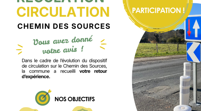 Consultation Chemin des Sources : merci pour votre participation
