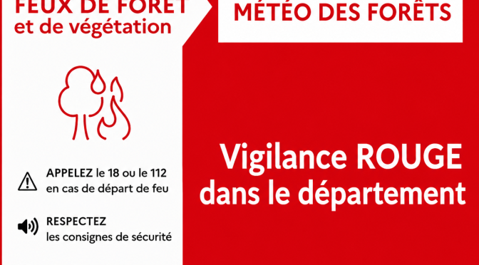 Vigilance Rouge Feux de forêts