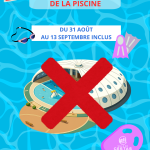 Fermeture annuelle de la piscine municipale