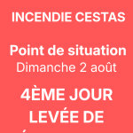 POINT DE SITUATION – Dimanche 2 août