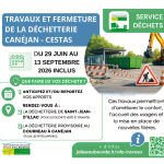 Travaux à la déchetterie de Canéjan/Cestas : fermeture estivale et solutions alternatives