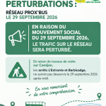 PERTURBATIONS SUR LE RÉSEAU PROX’BUS