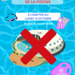 Fermeture temporaire de la piscine